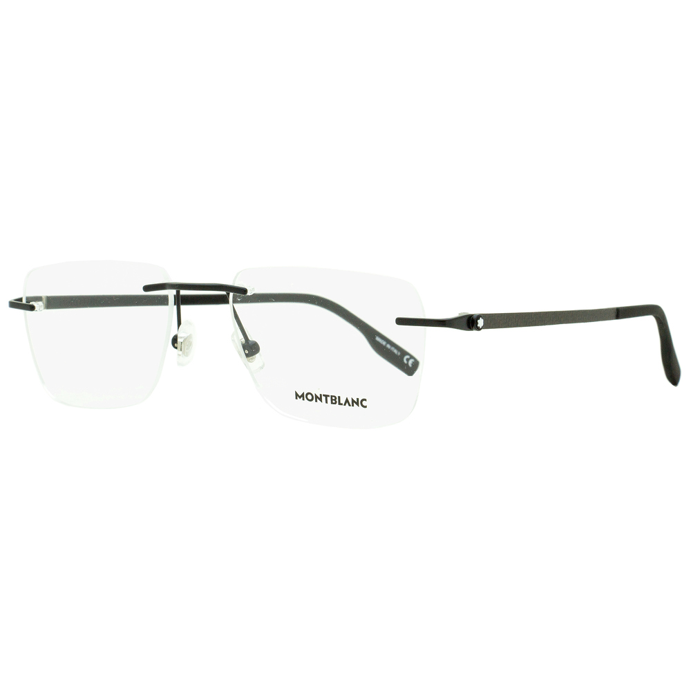 Montblanc Rimless Carbon Fiber Eyeglasses MB0185O 001 Black/Gunmetal 55mm 185